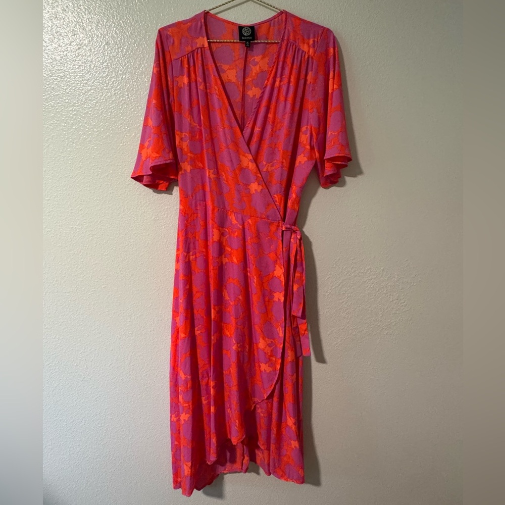 Bobeau Floral Print Orna Wrap Dress
